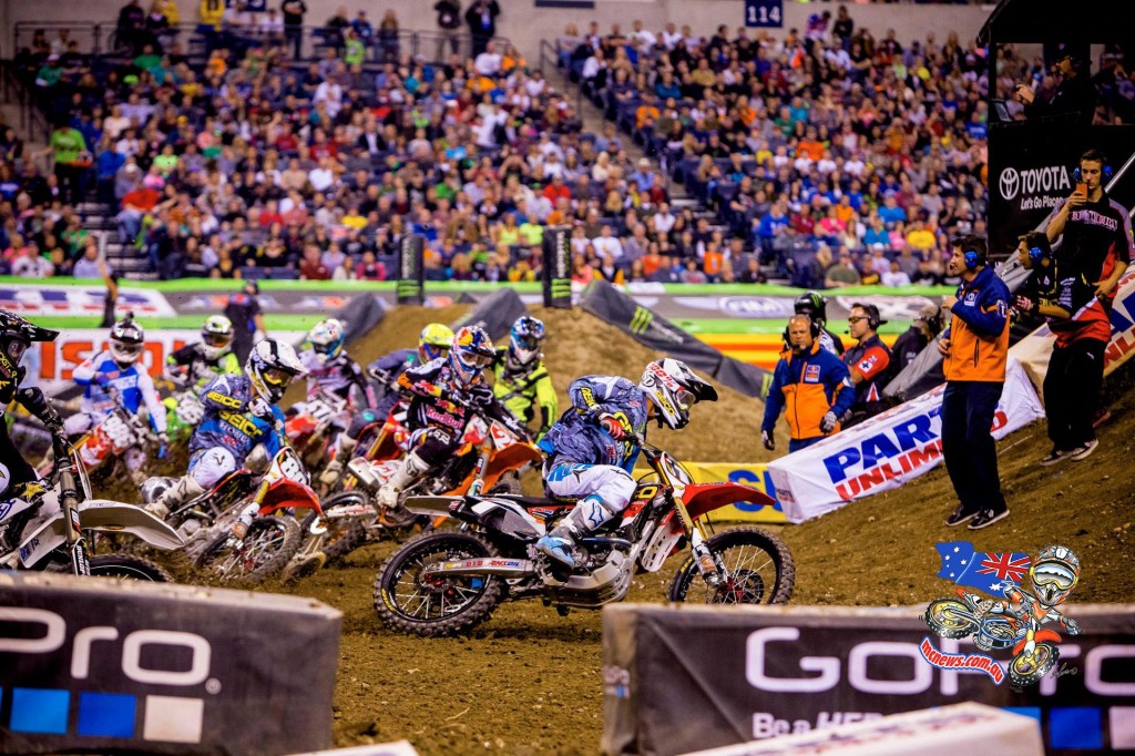 AMA Supercross action from Indianapolis