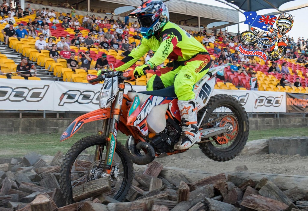 Daniel Sanders’ up-and-down evening gave him sixth place on the night, but his solid points score positions all three of the KTM team riders in the top five of the championship.