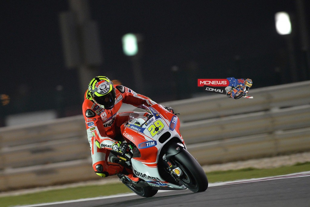 Andrea Iannone ran and battle with the leading quarter throughout the race