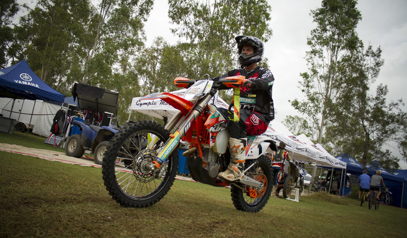 Toby Price makes his way out to the track ahead of a heat in Round 2 of the 2015 Yamaha Australian Off-Road Championships. Credit: On The Pipe Images