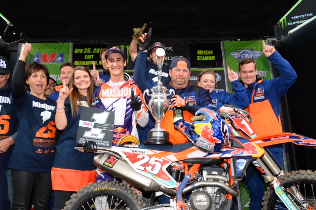 Marvin Musquin wins first-ever Eastern Regional 250SX Class Title - Photo Credit: Simon Cudby