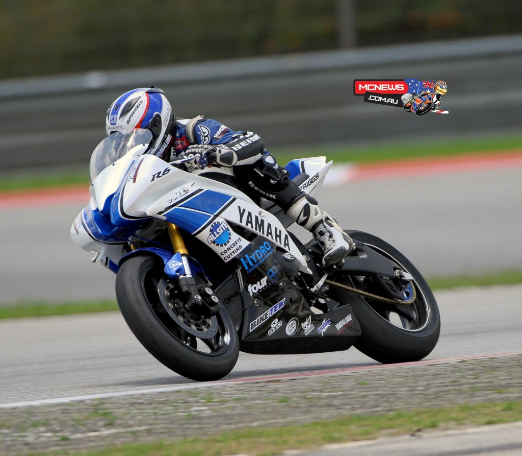 Callum Spriggs in action at the Sepang Asia Road Racing Championship Test, April 2015
