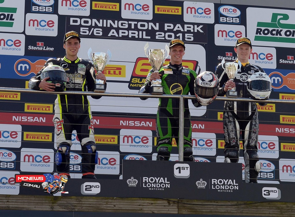 British Superstock 600 Podium - Young Aussie Benjamin Currie in second place