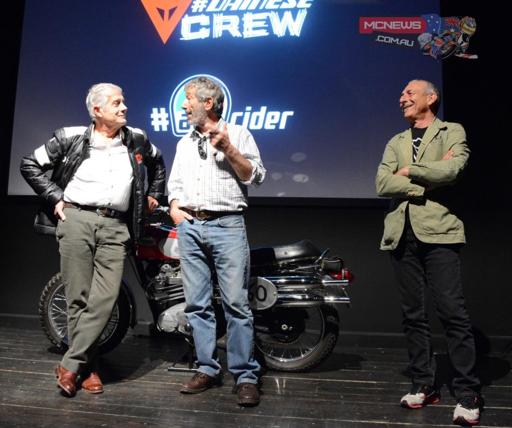 The 15 times World Champion Giacomo Agostini and Marco Lucchinelli this week presented the fifth episode of the Dainese webseries at the Deus Café in Milan entitled Old Dogs.