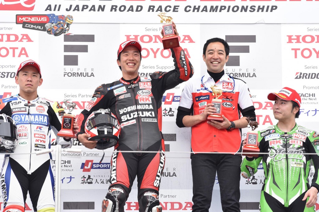 Japanese Superbike 2015 - Round One - Suzuka - 1st - Tsuda Takuya / 2nd - Katsuyuki Nakasuga / 3rd - Kazuki Watanabe