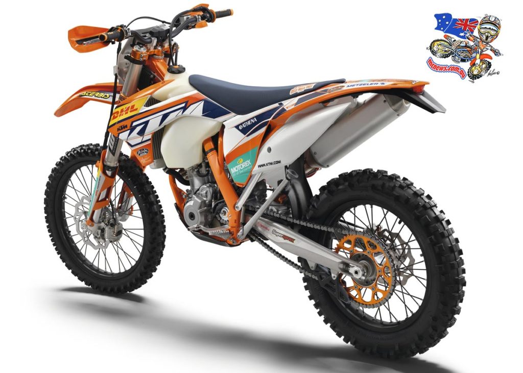 For a limited time, purchase a trail-taming KTM250 EXC or EXC-F and KTM Australia will throw in a FREE KTM factory edition skin worth over $1400. But take your lead from either of these two bikes... and be quick!