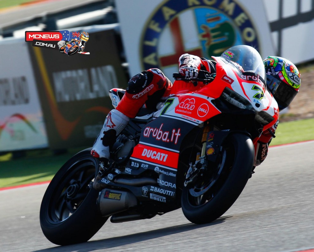 Chaz Davies (Aruba.it Racing - Ducati Superbike Team #7) – 2th (1’49.697) - “In Superpole I was able to put together a good lap, not a great lap. Unfortunately I made a mistake in the first sector which I actually thought might have cost me the front row, so I was pleased to finish second, as a front row start is important. Compared to yesterday, things have gone better today, particularly this morning when I was able to complete race distance with good results. It looks like Rea and I have a similar pace from what I’ve seen so far but we’ll have to see tomorrow; the races won’t be easy, and we need to try and keep the grip in the rear tyre for as long as possible…”