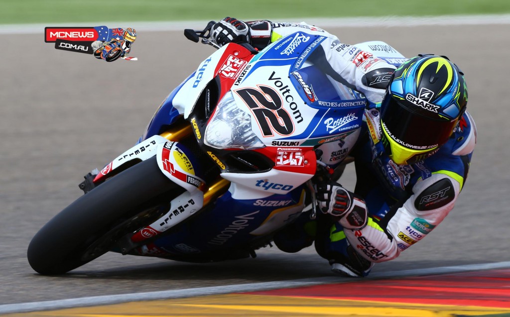 Aragon World SBK - Alex Lowes dug deep to claim eighth position for Voltcom Crescent Suzuki in today’s World Superbike Superpole at Motorland Aragon in Spain.