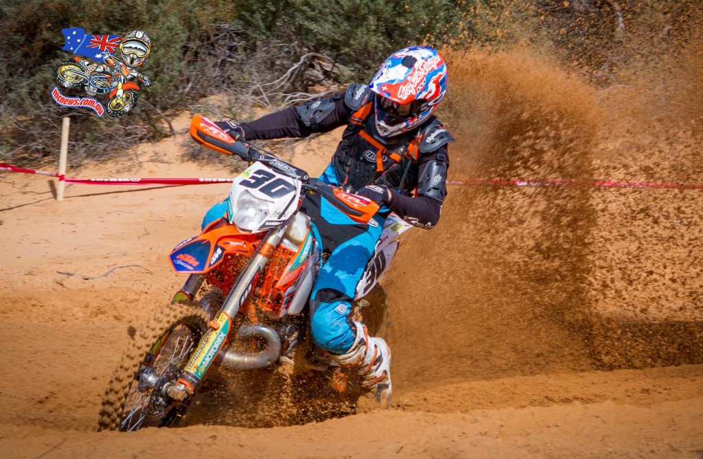 Daniel Sanders capped off a fantastic weekend for the Motorex KTM Off-Road Team with a third place overall in Round 6 of the 2015 Yamaha Australian Off-Road Championship (John Hamilton/Mad Dog Images).