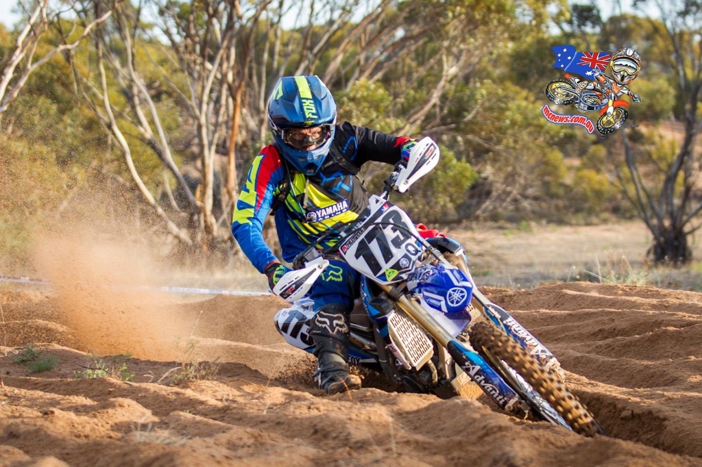 Veteran's class winner Kirk Hutton took out his fifth consecutive round win for the year in Round 5 of the 2015 Yamaha Australian Off-Road Championship in Wanbi, South Australia on Saturday (John Hamilton/Mad Dog Images).