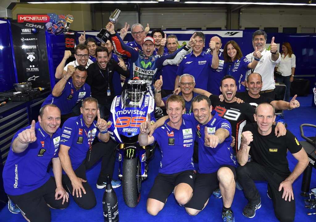 MotoGP 2015 Jerez Team Yamaha Jorge Lorenzo Celebrate