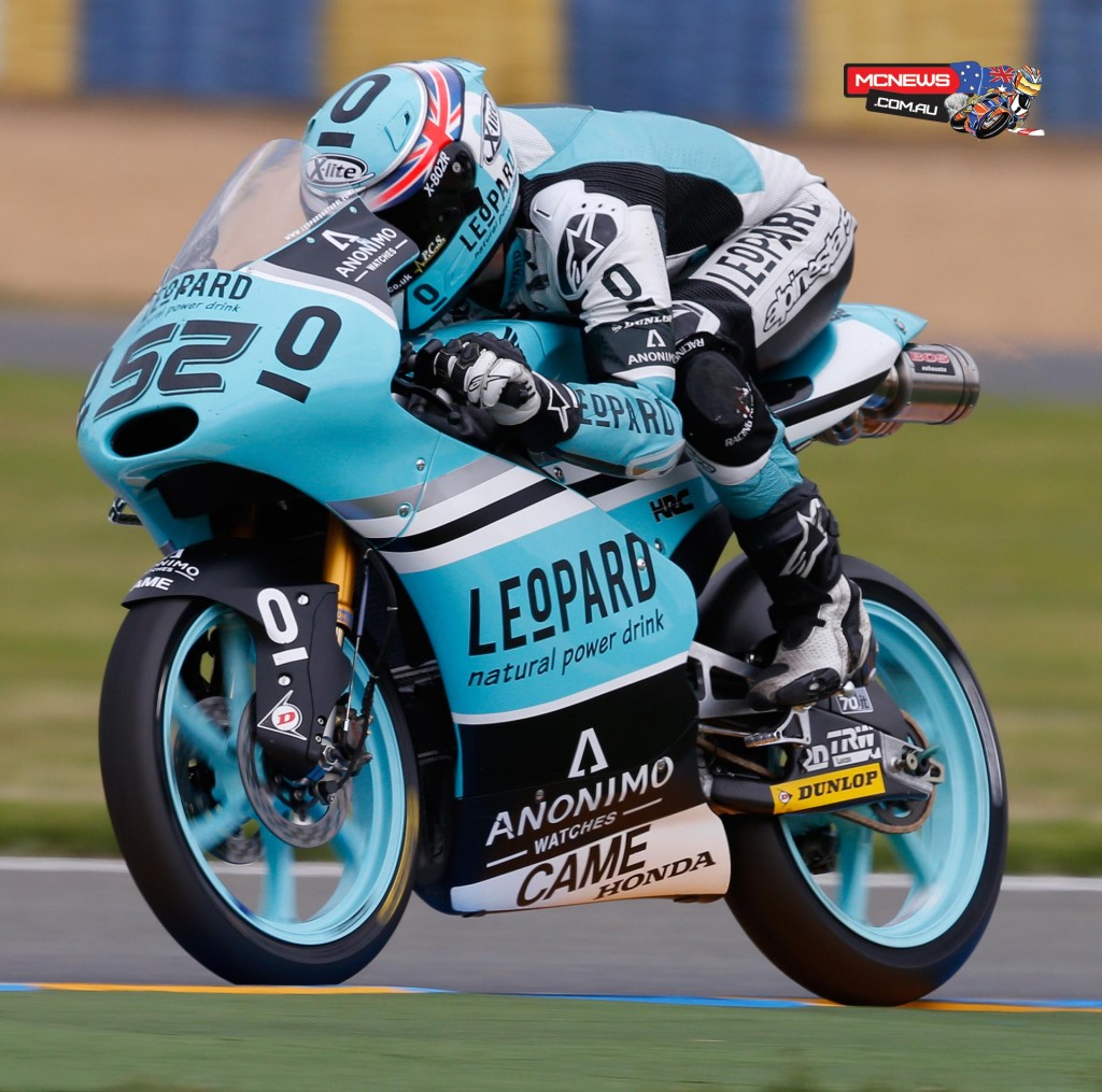 Leopard Racing rider Danny Kent again established himself as master of the Moto3 class during Free Practice in Le Mans.