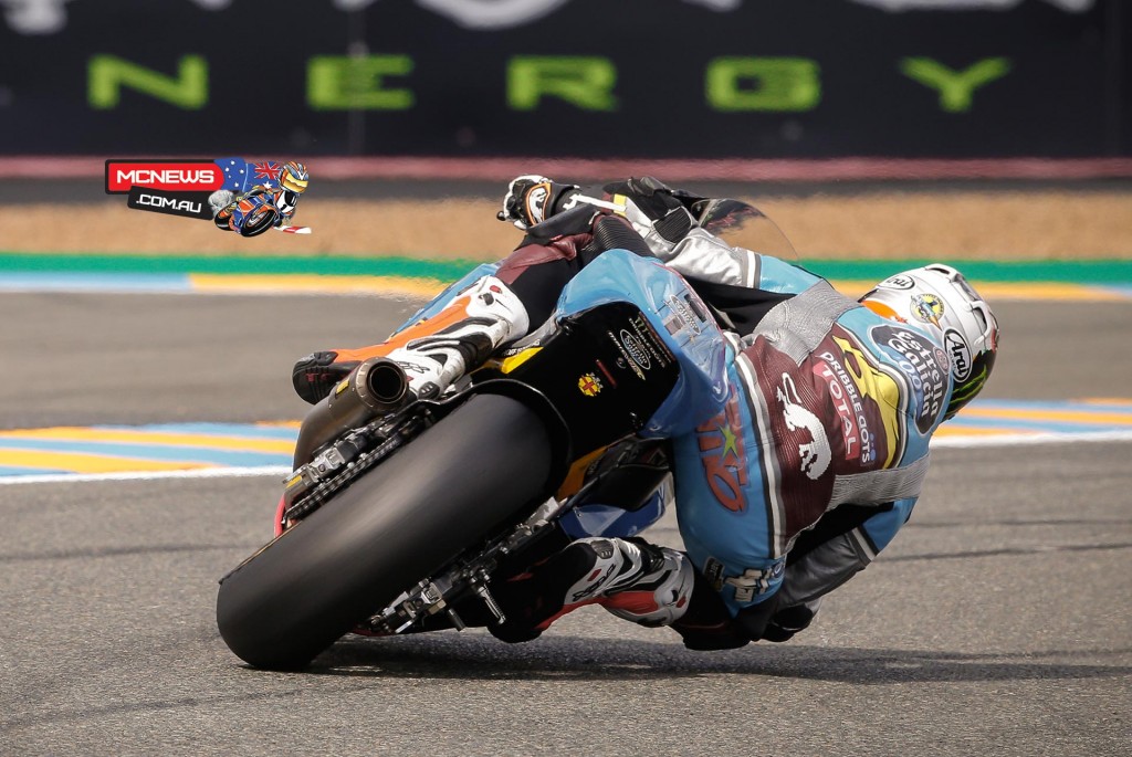 Tito Rabat, defending champion of the Moto2 class, dominates the first two sessions of Free Practice at Le Mans.