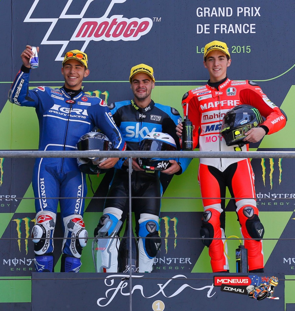 MotoGP 2015 Round Five Le Mans Podium Moto3
