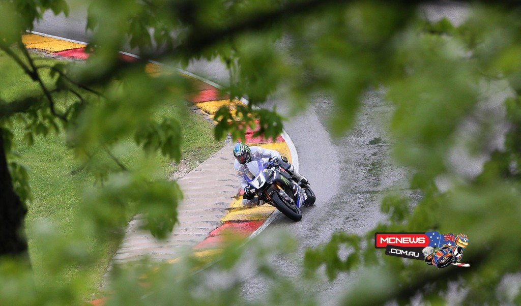 Josh Hayes earned the 39th Superbike pole position of his career on a rainy Saturday at Road America