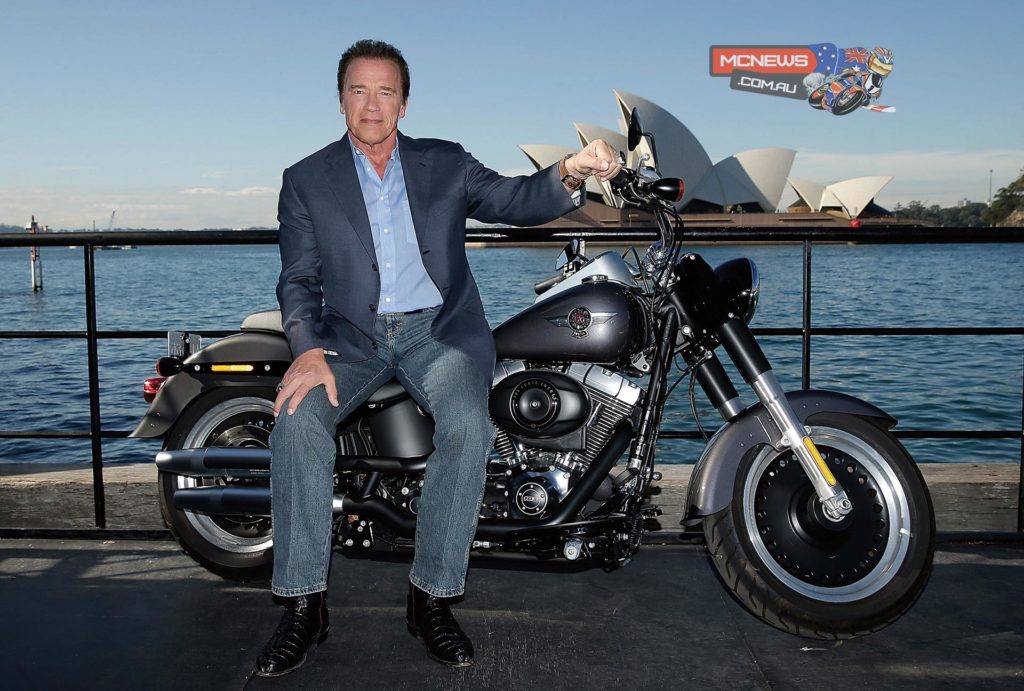 Arnie back with Harley-Davidson Fat Boy for Terminator Genisys