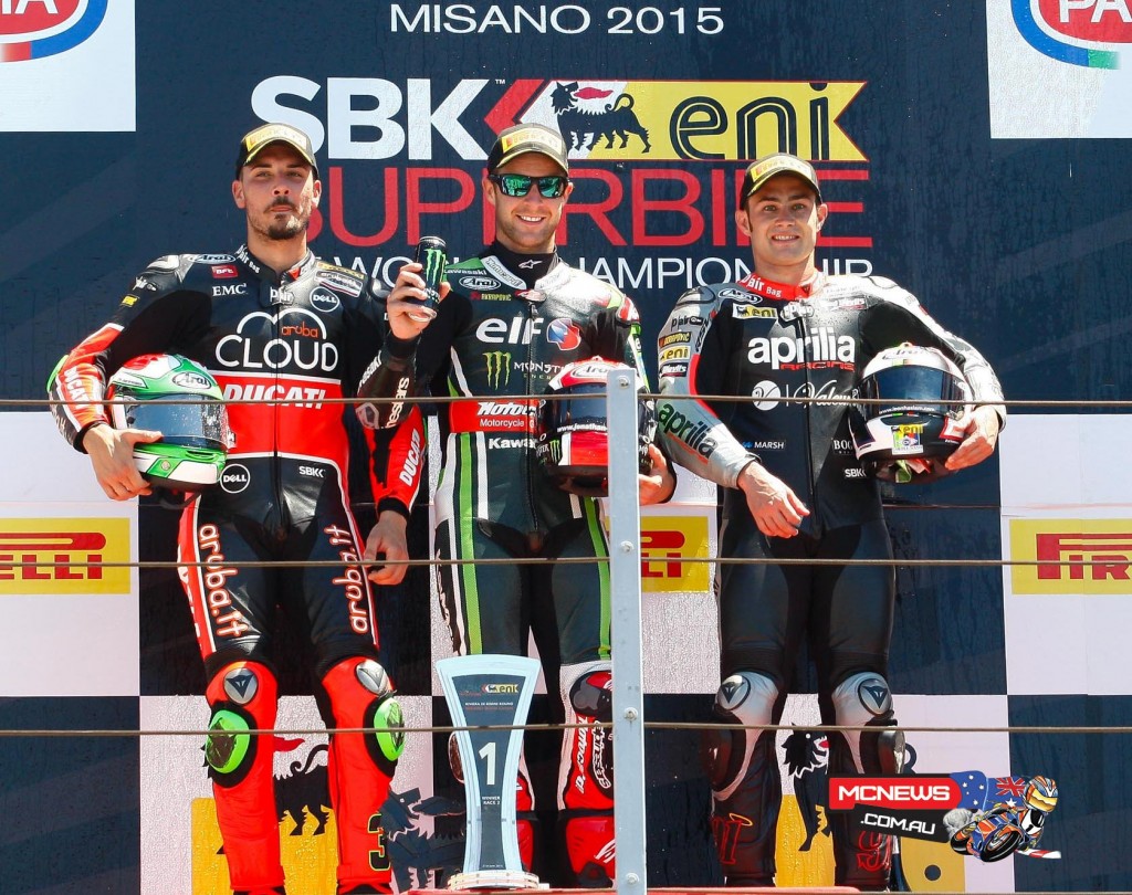 Misano WorldSBK 2015 Race Two Podium