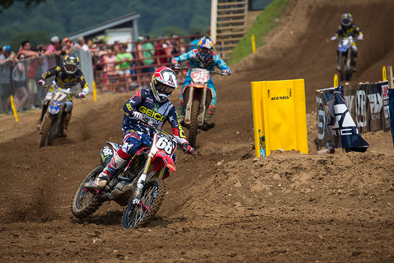 Craig grabbed an early lead in Moto 2 and recorded his best moto finish of the season at Red Bud. (Photo: George Crosland)