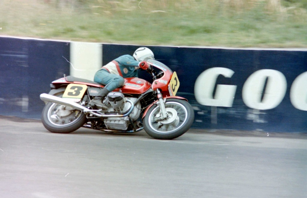 Joe Eastmure on a BMW at the Castrol Six Hour in 1977