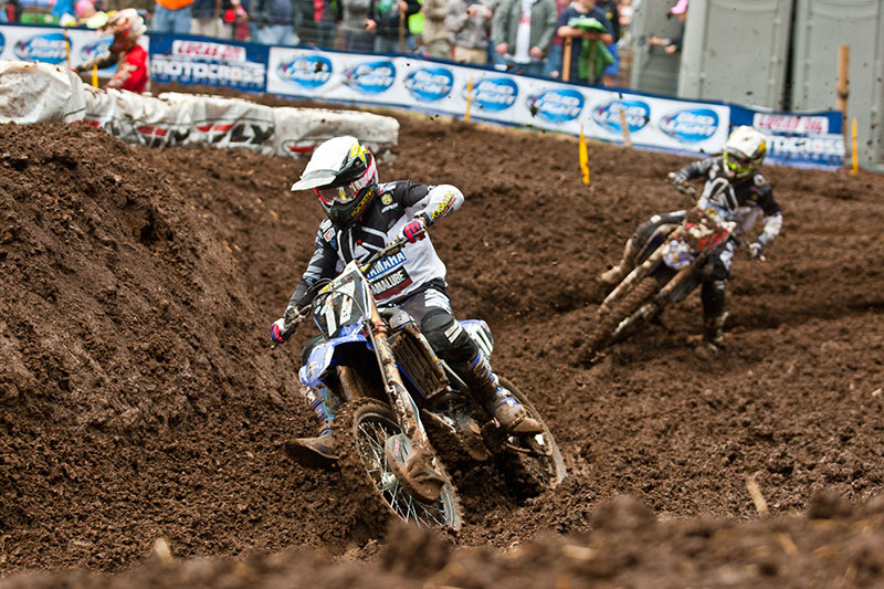 Webb and Martin battled for the lead throughout the second moto. (Photo: Matt Rice)