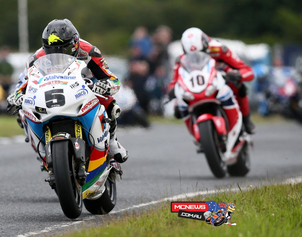 Bruce Anstey took victory in the Dundrod 150 Superbike race as racing got underway at the 2015 Metzeler Ulster Grand Prix.