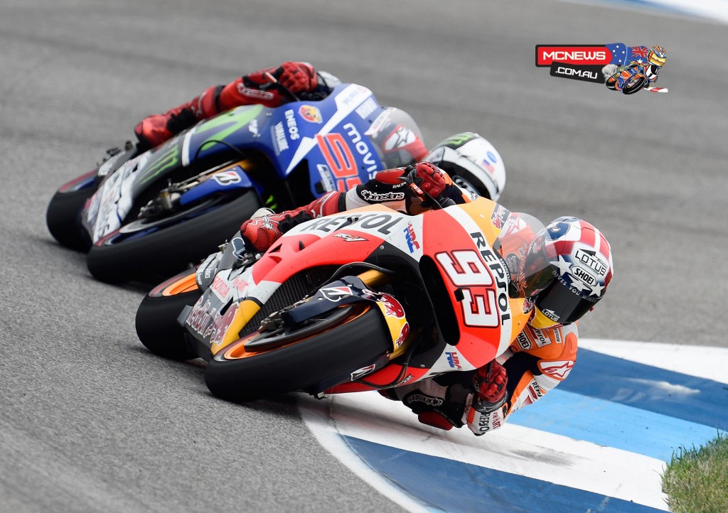 Marc Marquez leads Jorge Lorenzo