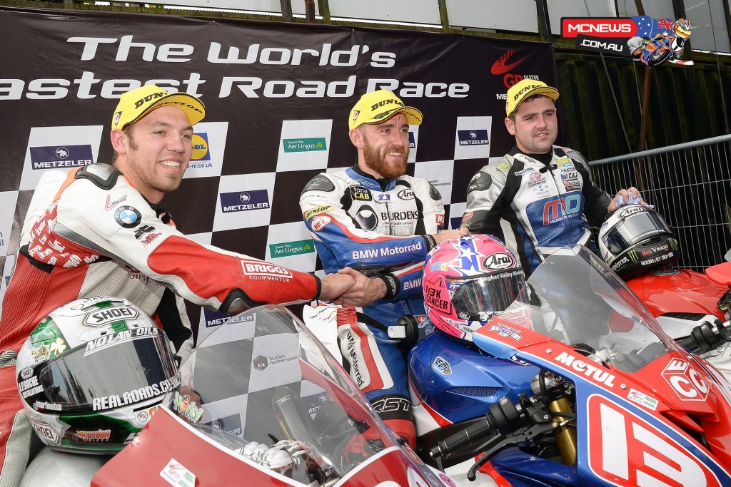 Lee Johnston topped the Superstock podium at the 2015 Ulster Grand PrixLee Johnston topped the Superstock podium at the 2015 Ulster Grand Prix