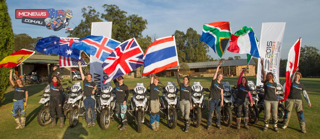 BMW-GS-Trophy-Female-Team-1 Stephanie Bouisson, France, Amy Harburg, Australia and Morag Campbell, South Africa, formed the first ever female team in Thailand in 2016.