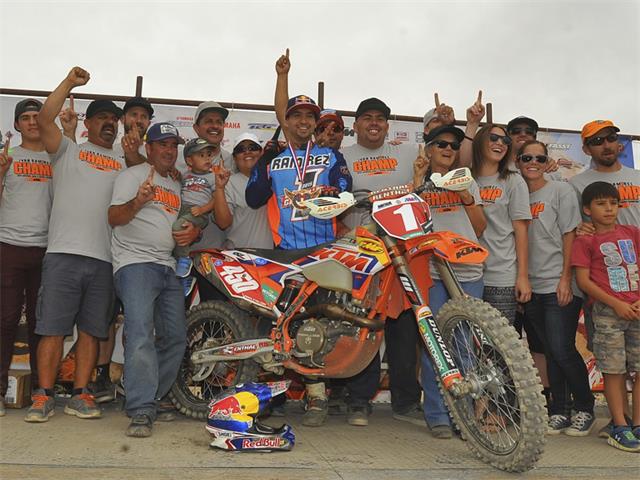 With a seventh place finish at the AMA National Hare and Hound season finale Factory KTM’s Ivan Ramirez took home the number one plate. Photography by Mark Kariya