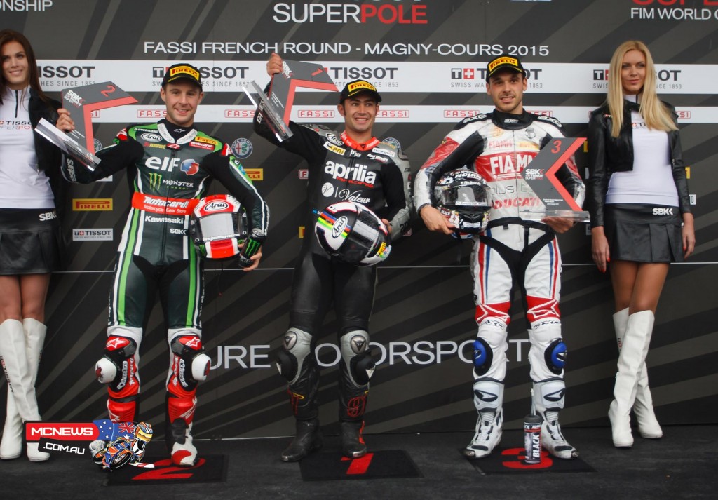 World Superbike Superpole Results Magny-Cours 2015 -     2- Jonathan Rea (GBR) 1- Leon Haslam (GBR)  3- Niccolò Canepa (ITA)