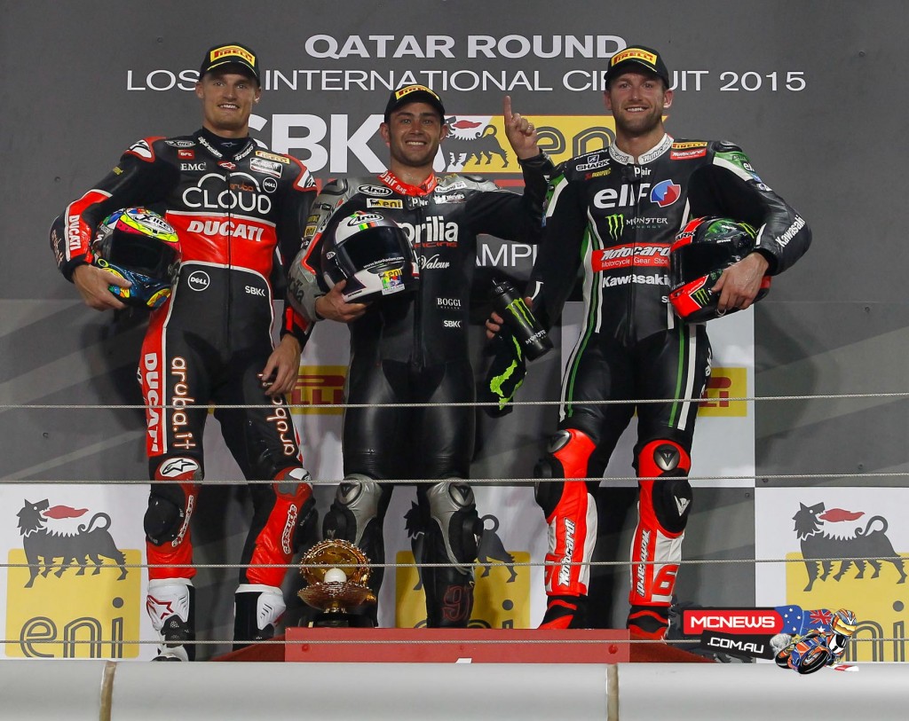 WorldSBK Qatar 2015 Race Two Podium