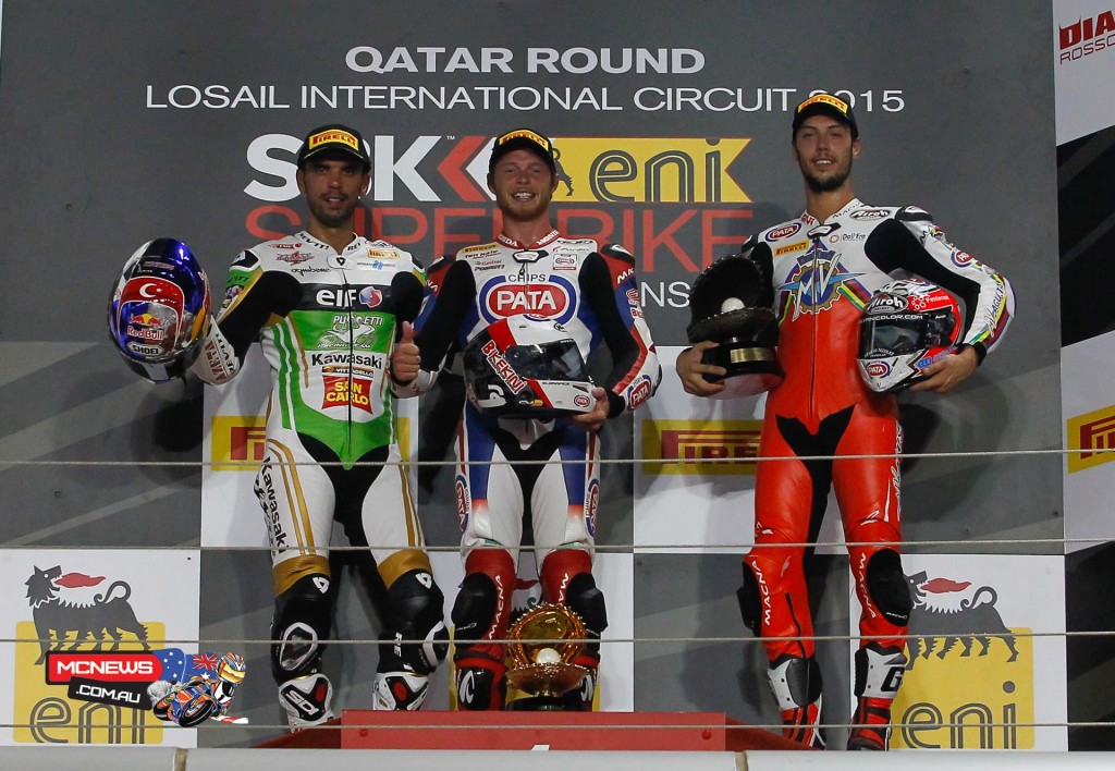 WorldSBK Qatar 2015 World Supersport Podium