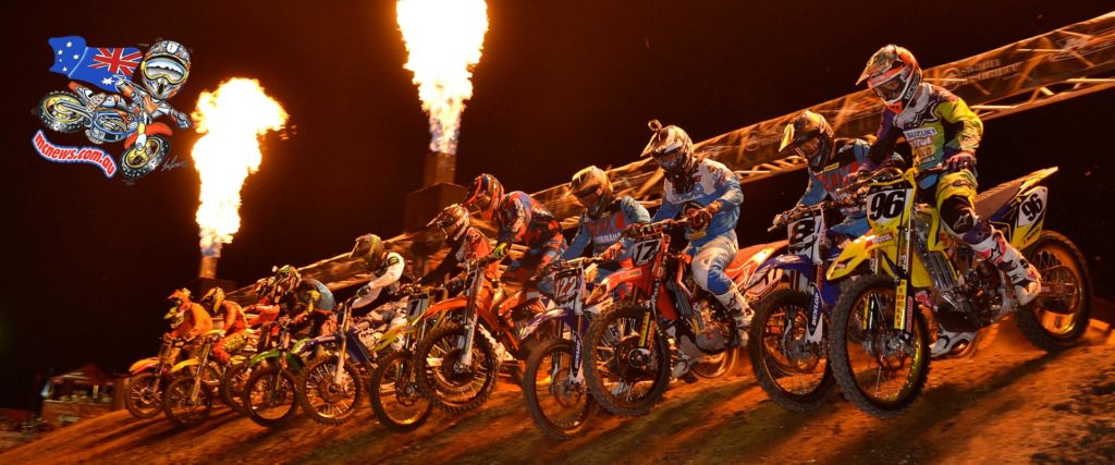 An elevated startline added to the excitement of another action-packed round of Australian Supercross Championship racing at Jimboomba X Stadium.