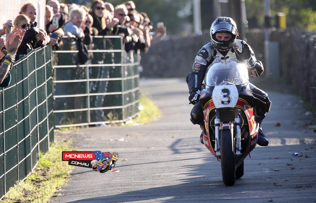 Classic TT 2015 F1 race winner Michael Dunlop (1200cc Suzuki)