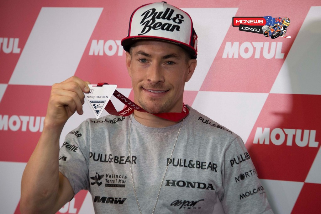 Nicky Hayden was officially made a MotoGP legend at Valencia in 2015