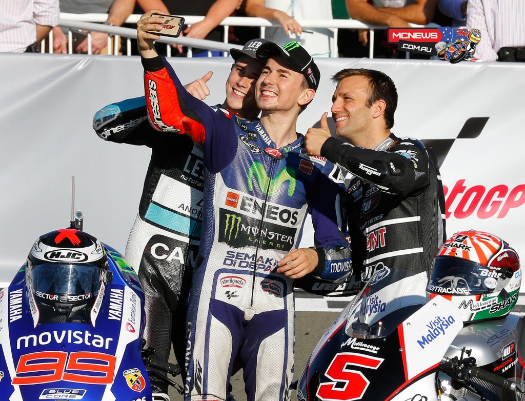 MotoGP 2015 Champions- Jorge Lorenzo - Johann Zarco and Danny Kent