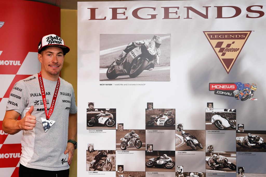Nicky Hayden was inducted into the MotoGP World Championship Hall of Fame at the Valencia GP