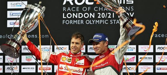 Four-time Formula 1 world champion Sebastian Vettel has won the Race Of Champions trophy for the first time