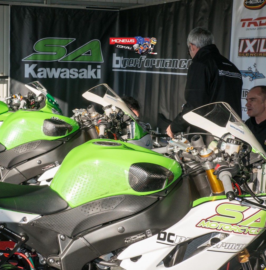 BCperformance SA Kawasaki pit garage always a hive of activity