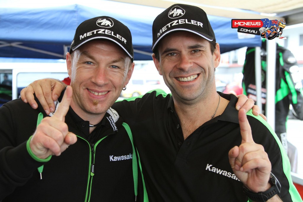 Roman Stamm (F2 600) and Horst Saiger (F1 Superbike)