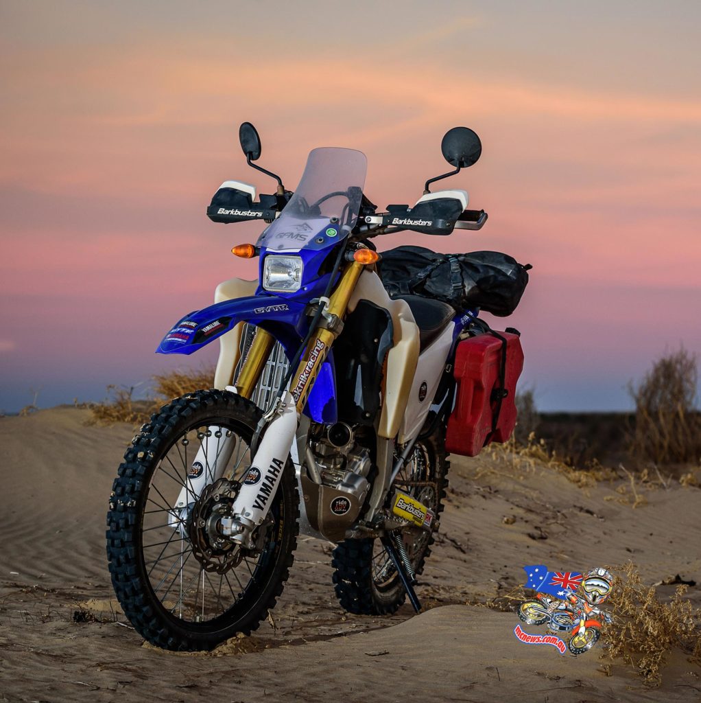 Yamaha WR250R in the desert