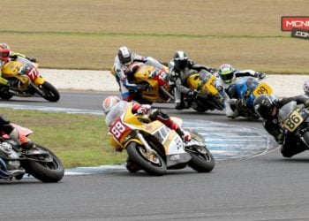 Island Classic 2016 - International Challenge Race Four - Jed Metcher leads Jeremy McWilliams - Image by Brendan Murphy