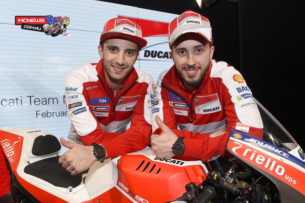 Andrea Iannone and Andrea Dovizioso - 2016 Ducati MotoGP Team - 2016 Ducati Desmosedici