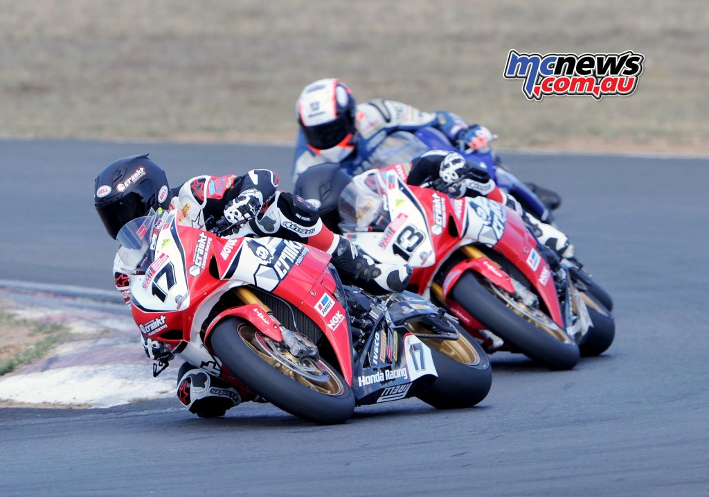 Troy Herfoss, Anthony West, Glenn Allerton - ASBK 2016 - Wakefield Park - Image by Keith Muir