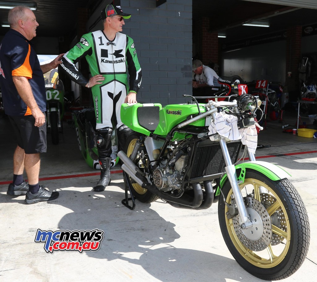BSFOS-2015-MB-MURRAY-AND-NAKED-KWAKA Murray Sayle - Barry Sheene Festival of Speed 2016 - Image by Mark Bracks