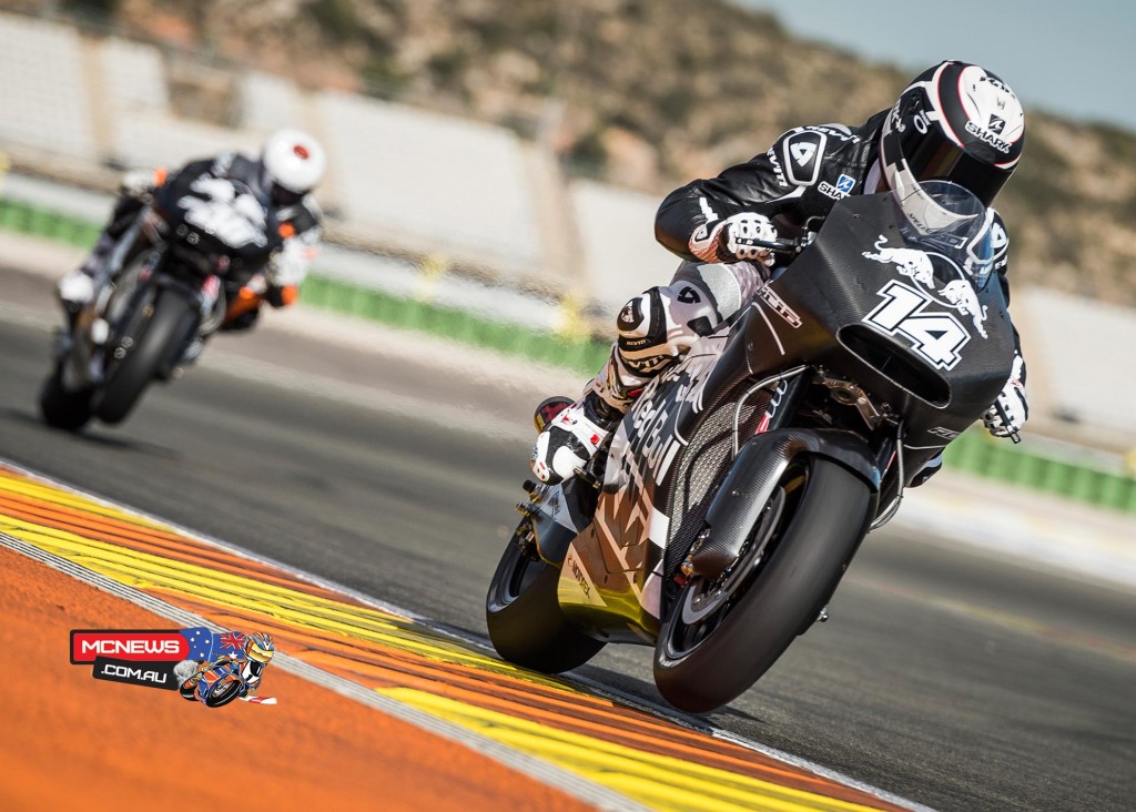 Randy de Puniet & Mika Kallio Test KTM RC16 MotoGP machine at Valencia