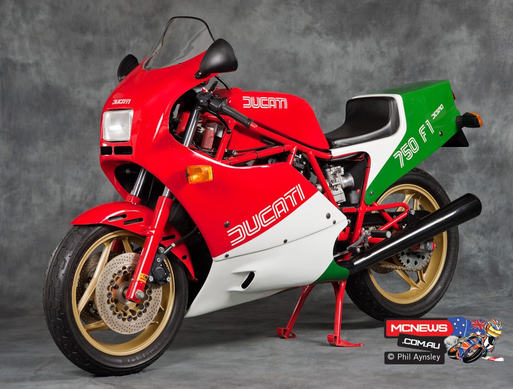 An un-started 1985 Ducati 750 F1 which Peter bought new in the crate back before the Cagiva takeover