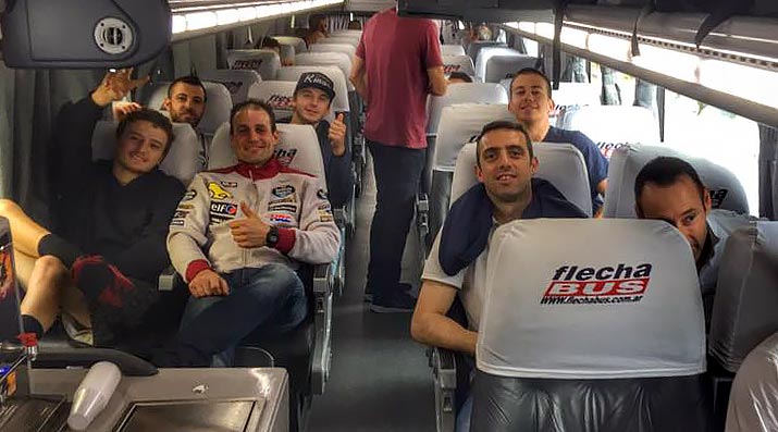 Some riders, including Jack Miller, undertook and eight hour bus journey out of Termos De Rio Hondo in efforts to try and make COTA MotoGP. Photo Ian Wheeler