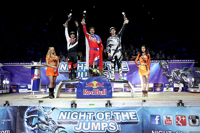 Rinaldo-Podmol and Ackermann made up the Night of Jumps podium