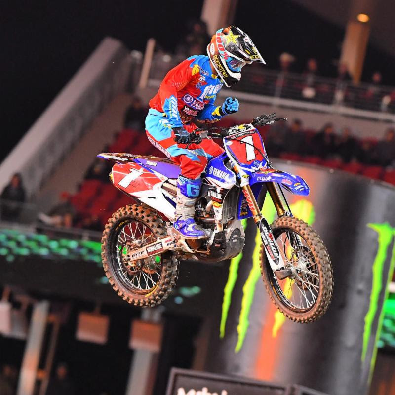 Cooper Webb went on to claim his fifth 250SX Class victory of the season, and the 11th of his career.